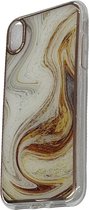 Apple iPhone XR Hoesje Goud Marmer  Stevige Siliconen TPU Case – iPhone XR Luxe Xtreme Back Cover Stevige Shockproof telefoon hoesje