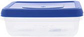 Set van Blauwe Vershoudbakken 1,25 Liter - Blauw / Transparant - Kunststof - 1,2
