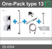 One-Pack Type 13 Inbouw Regendoucheset Met Thermostaatkraan 20cm Chroom