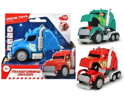 foto van Dicky Toys Vrachtwagen Verander Draak 3 Assorti Licht + Geluid Assorti