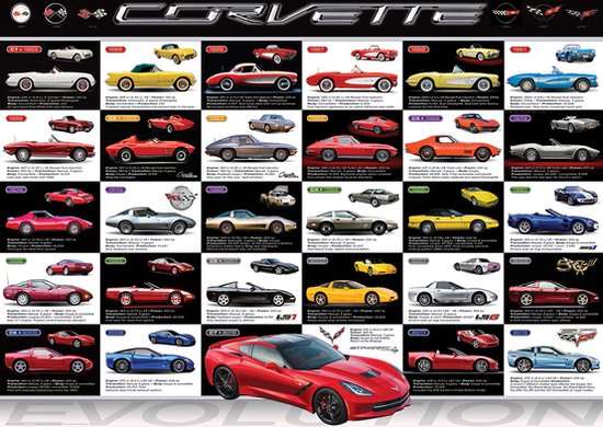 Eurographics legpuzzel - Corvette Evolution - 1000 stuks