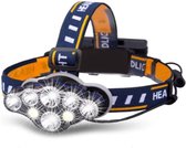 krachtige militaire hoofdlamp met 8 led koplampen - USD-oplaadbaar - 18000 lumen - 600 meter bereik