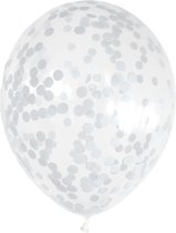 Witte Confetti Ballonnen (10 stuks / 30 CM)- PartyPro.nl