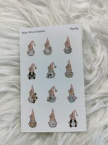 Mimi Mira Creations Planner Stickers Gnomes Peachy