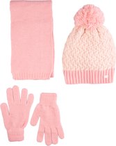 Kitti 3-Delig Winter Set | Muts met Fleecevoering - Sjaal - Handschoenen | 9-15 Jaar Meisjes | Schoonheid-01 (K2180-05)