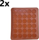 Macarons bakmat - 2 stuks - Macarons set - Macarons mat - 30 x 22 cm - Macarons bakken