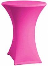 Statafelrok fuchsia - Statafel Tafelrok - Statafelhoes - Stretch – roze - ∅80 x 120 cm – Cocktailparty - Trouwen - babyshower-