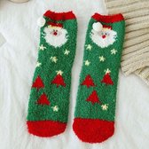 Kerstsokken - Fluffy - kerst sokken - Kerstmis -  Rood - Groen - Wit - Merry Christmas - Kerstman -