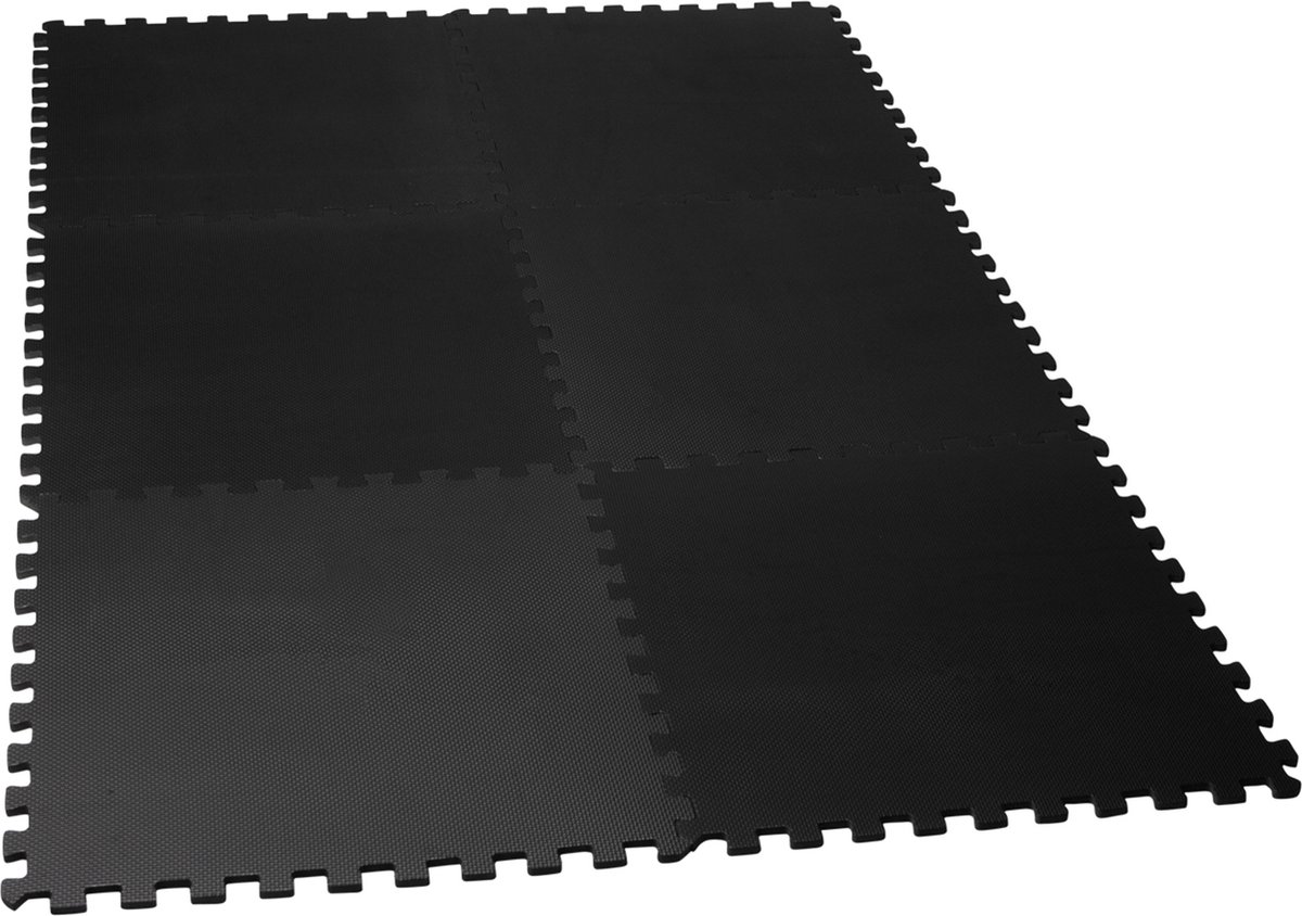 VirtuFit Fitness Puzzle Mat - Tapis de sol - 4 pièces - 120 x 120 cm - Noir