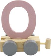 Lettertrein O roze | * totale trein pas vanaf 3, diverse, wagonnetjes bestellen aub
