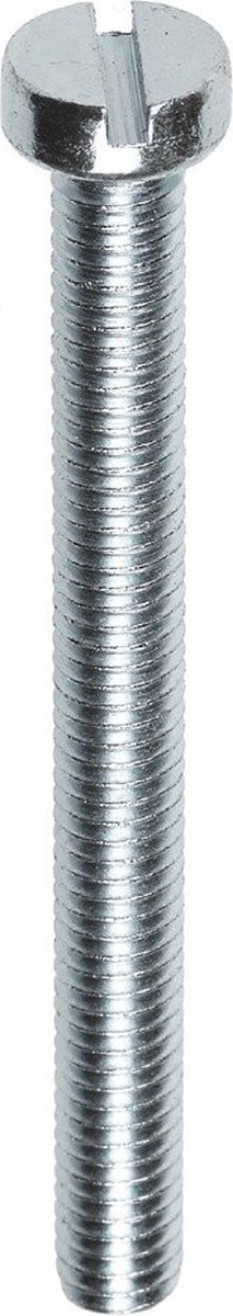 Metaal-schroef 5.0 X 20mm. lang. Verzinkt. Cilinderkop. 12 stuks Bouten en Moeren. Homefix.