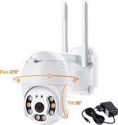 Techage® Beveiligingscamera PTZ 2MP 32G - Buiten Camera - Pan/Tilt/Zoom - HD - Waterdicht - 270° Kijkhoek