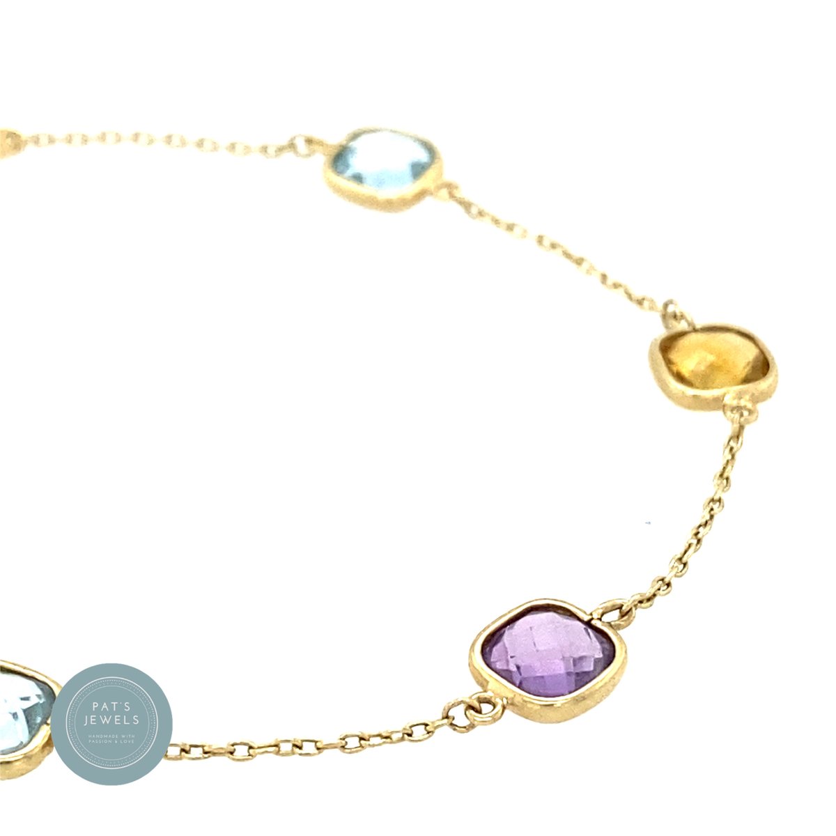 Pat's Jewels Dames armband - 14 karaat goud Quartz Armband - Edelstenen - 14 karaat goud armband
