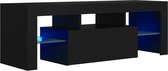 Decoways - Tv-meubel met LED-verlichting 120x35x40 cm zwart