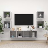 Decoways - 5-delige Tv-meubelset spaanplaat betongrijs