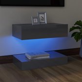 Decoways - Tv-meubel met LED-verlichting 60x35 cm hoogglans grijs