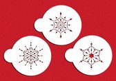 Designer Stencils Small Jeweled Snowflakes - Koekjes Sjabloon met kleine sneeuwvlokken