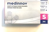 Wegwerp handschoen- Poedervrije- Voedsel- Huis- Sanitair- Maat (S)- Blauw- 100 stuks- Latex vrij- Thermoplastische elastomeer