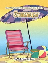 Easy Adult Color By Numbers Coloring Book of Summer