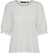 Vero Moda T-shirt Vmpam Ss Top Jrs 10265422 Snow White Dames Maat - L