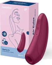 Satisfyer - Curvy 1+ Luchtdruk Vibrator voor Vrouwen - Clitoris Stimulator - Koppels Vibrators - Rood