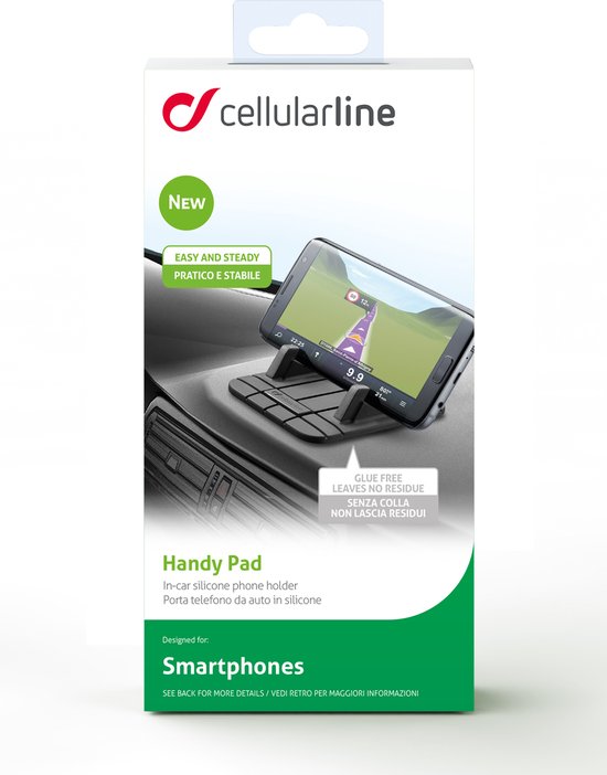 Cellularline - Autohouder, handy pad, zwart