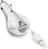 Cellularline - Autolader oprolbaar, 5W/1A lighting Apple, wit