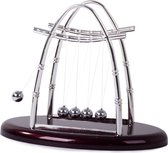 Newtonpendel - Balanceerballen - Newton cradle voor op bureau - 5 Ballen - Zilver