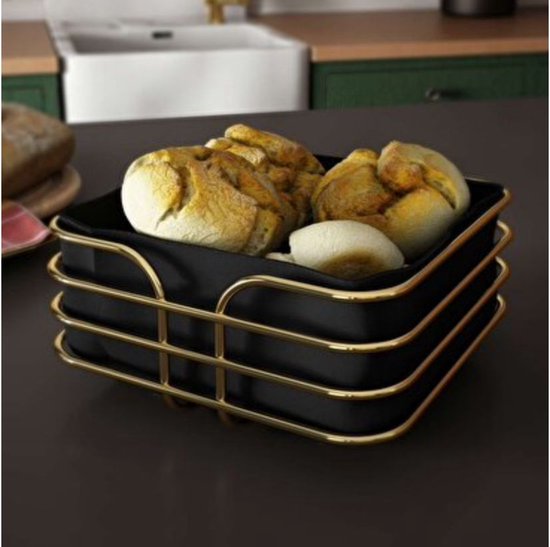 Corbeille à pain - Corbeille à pain en métal - Nappes de table - Corbeille  à pain avec... | bol.com