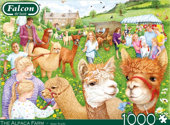 Falcon puzzel The Alpaca Farm - Legpuzzel - 1000 stukjes - Falcon