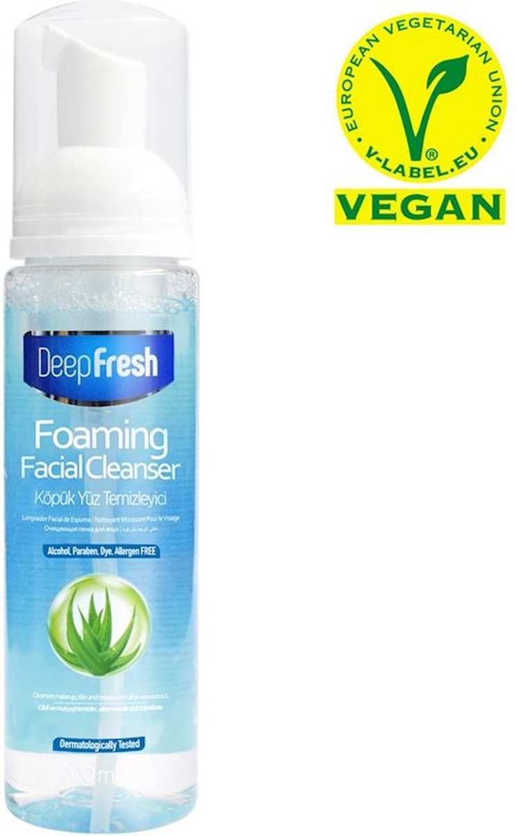 Deepfresh Micellair Schuimend Water voor Gevoelige Huid/Foaming Facial Cleanser 200 ml - Alcoholvrij