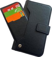 LuxeBass Hoesje geschikt voor Samsung Galaxy A40 Hoesje - Portemonnee Book Case met Extra Pasjeshouder Vakken - Zwart - bookcase - boekhoesje - book case - boek hoesje