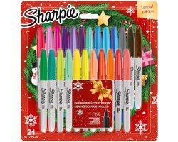 Sharpie Permanentmarkers | Fijne punt | Diverse kleuren | 24 stuks