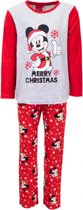 Leuke Kinder Pyjama set Mickey Mouse kleur rood 128cm - 8 jaar gift box bestaand uit: - Pyjama trui - Pyjama broek - Christmas Sok