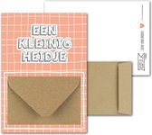 Geldkaart met mini Envelopje -> Zakcentje – No:01-1 (Ruit-roze-Kleinigheidje) - LeuksteKaartjes.nl by xMar