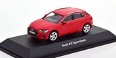 Audi A3 Sportback 2020 Rood 1-43 Iscale