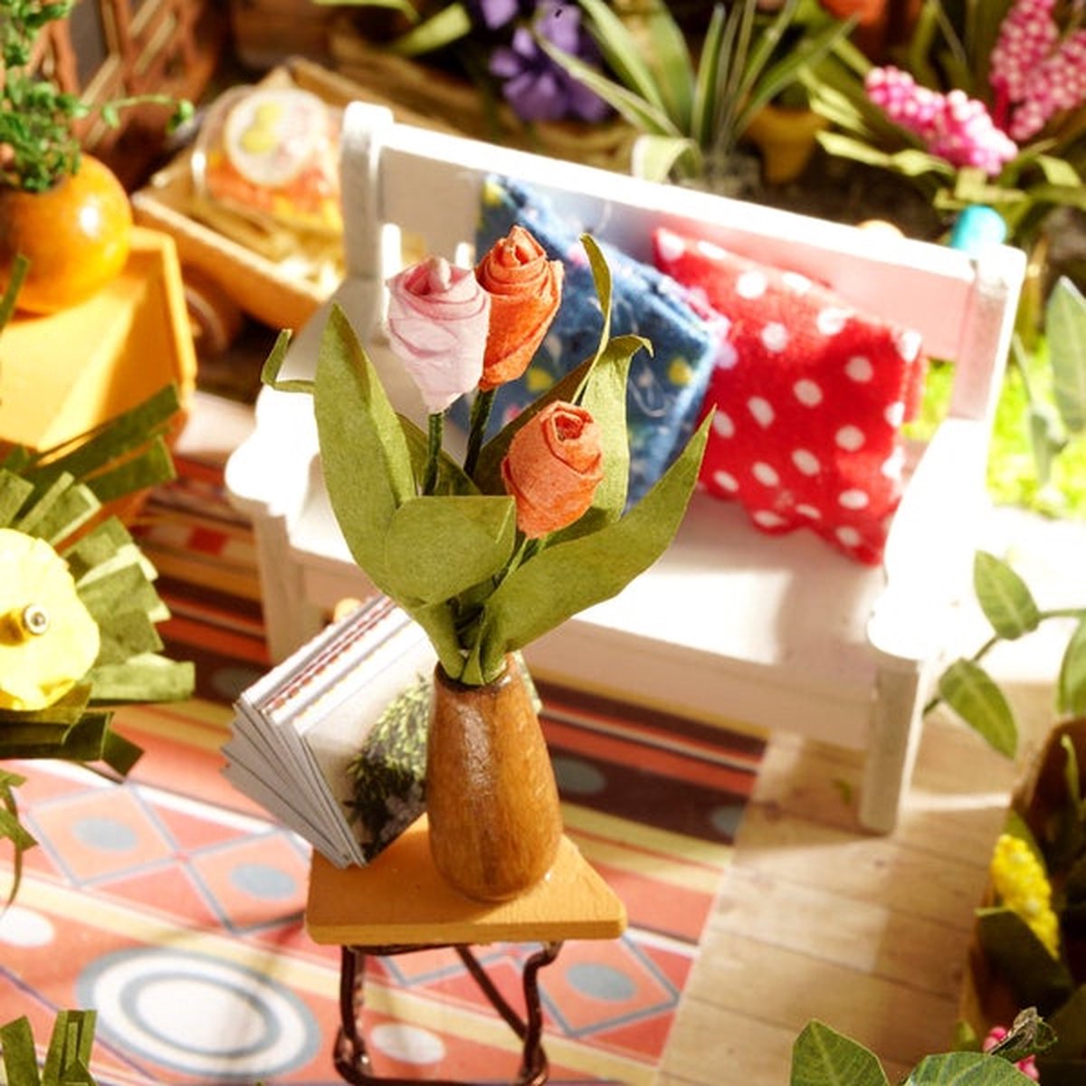 Robotime - DIY Dollhouse Kit-Miller's Garden - Houten Bouwpakket — afbeelding 6