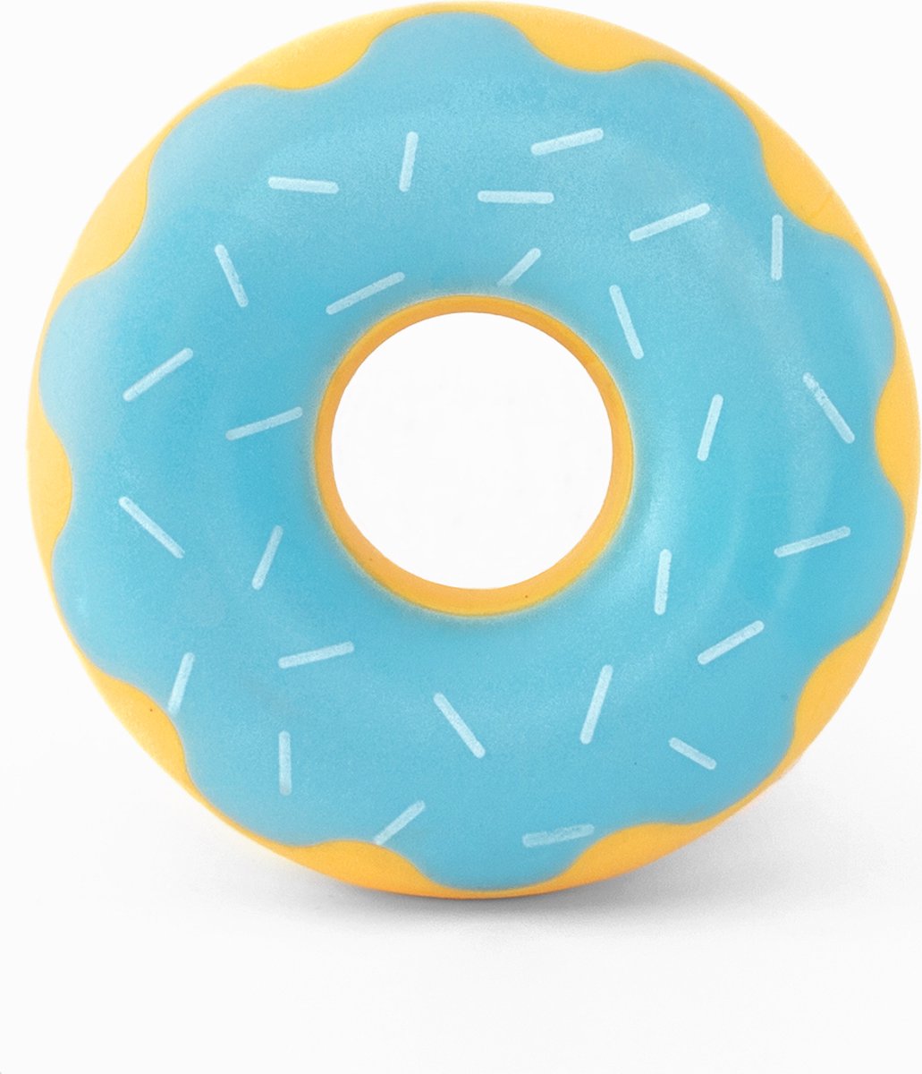 ZippyPaws ZippyTuff Donutz latex Blueberry - latex speeltje voor honden - met pieper - 13 cm
