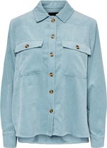 Pieces PCLEFFI LS SHIRT D2D Blue Fog Dames Blouse Tourmaline - Maat XS