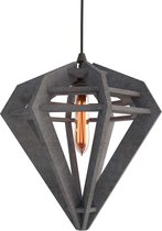 DECOBEL | DECO-VILT | Diamant | Maat L | Hanglamp - E27 - Woonkamer - Eetkamer - Duurzaam - Petfles - Industrieel | Grijs 16