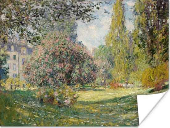 Poster The park Monceau - schilderij van Claude Monet