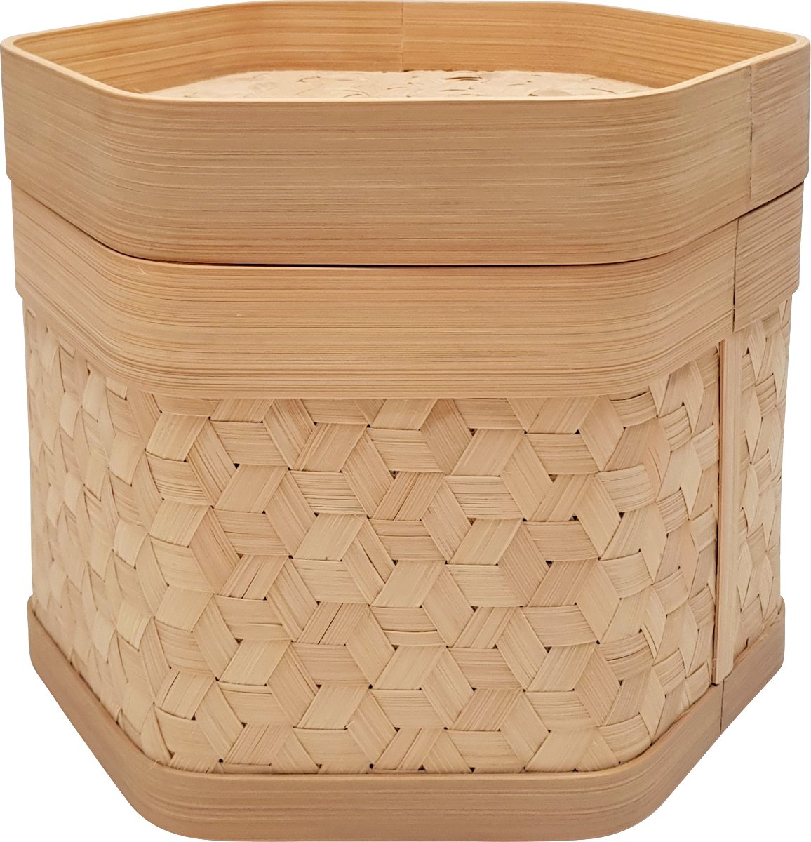 Zeshoek Bamboe Voorraadpot Hexagonal Bamboo Container