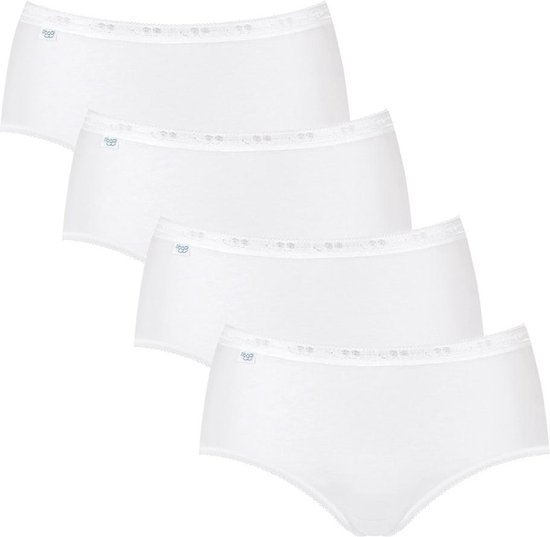 sloggi Basic+ Dames Midi slip - 4-pack - Wit - Maat 38