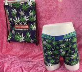 Cannabis boxershort-cannabis sokken-cannabis tas BAG  maat L kleur zwart