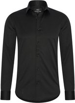 Marshall Denim - Heren Overhemd - Slimfit - Stretch - Zwart