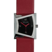 Rolf Cremer Zoom - horloge - dames - rood - titanium - kalfsleer - cadeautip