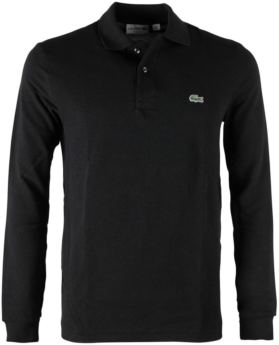 Lacoste Long Sleeve Pique Polo Heren Zwart