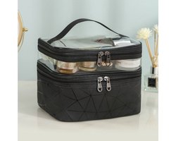 Make up tas/Cosmetica organizer/Toilettas Dames Leny Zwart