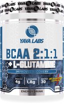 1+1 GRATIS! Yava Labs BCAA 2:1:1 Aminozuur - Energy - 300 gram | Helpt tegen verzuring tijdens een intense training