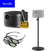 XGIMI HORIZON Pro - 4K 3D Beamer Bundle - Thuisbioscoop Home Cinema - met Harman Kardon speaker - X Floor Stand en 3D brillen - Smart Beamer - Android TV - Google - Netflix Youtube